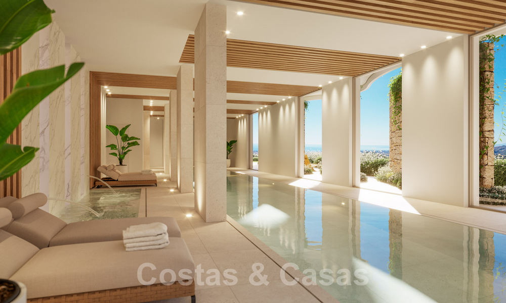 Nuevos, exquisitos y contemporáneos apartamentos de lujo en venta, con extraordinarias vistas al mar, al golf y a la montaña, Benahavis, Marbella 37297