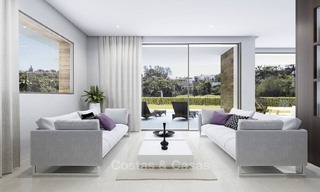 Villas de lujo modernas, ligeras y confortables en venta en un resort de golf de primera clase, New Golden Mile, Marbella. 6664 