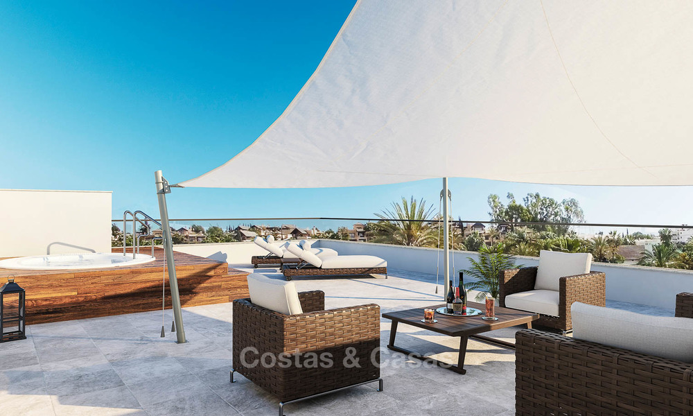Villas de lujo modernas, ligeras y confortables en venta en un resort de golf de primera clase, New Golden Mile, Marbella. 6666