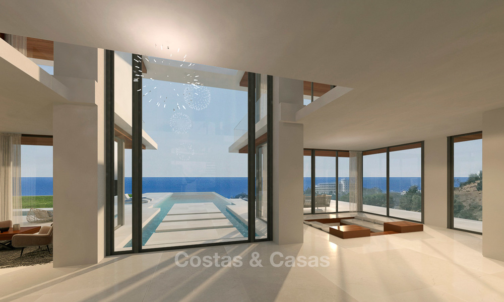Impresionante villa de nueva construcción de estilo californiano a la venta, con magníficas vistas al mar, Benahavis - Marbella 6761