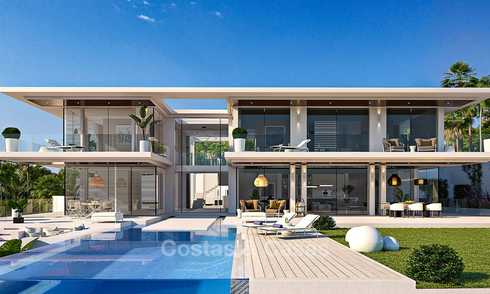 Impresionante villa de nueva construcción de estilo californiano a la venta, con magníficas vistas al mar, Benahavis - Marbella 6763