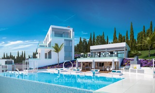 Apartamentos modernos a estrenar con vistas al mar en venta en un lujoso resort boutique de golf - La Cala, Mijas, Costa del Sol 7124 