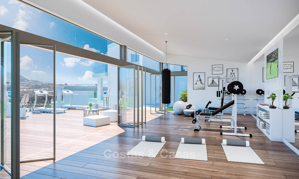 Apartamentos modernos a estrenar con vistas al mar en venta en un lujoso resort boutique de golf - La Cala, Mijas, Costa del Sol 7125