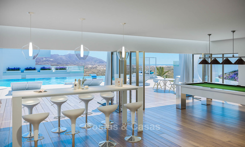Apartamentos modernos a estrenar con vistas al mar en venta en un lujoso resort boutique de golf - La Cala, Mijas, Costa del Sol 7127