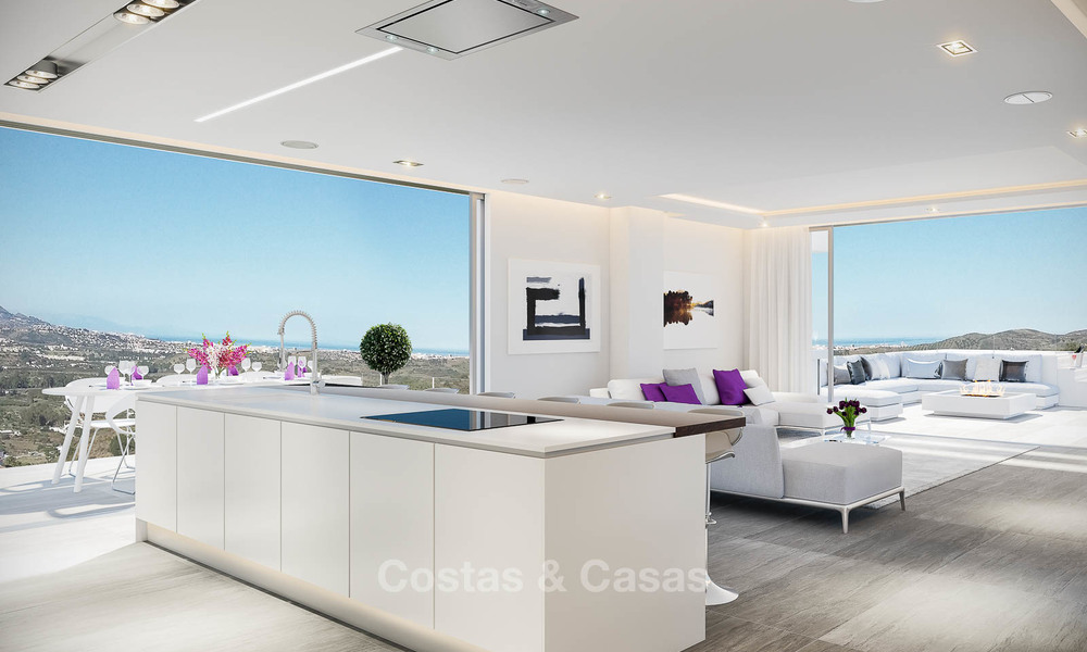 Apartamentos modernos a estrenar con vistas al mar en venta en un lujoso resort boutique de golf - La Cala, Mijas, Costa del Sol 7129