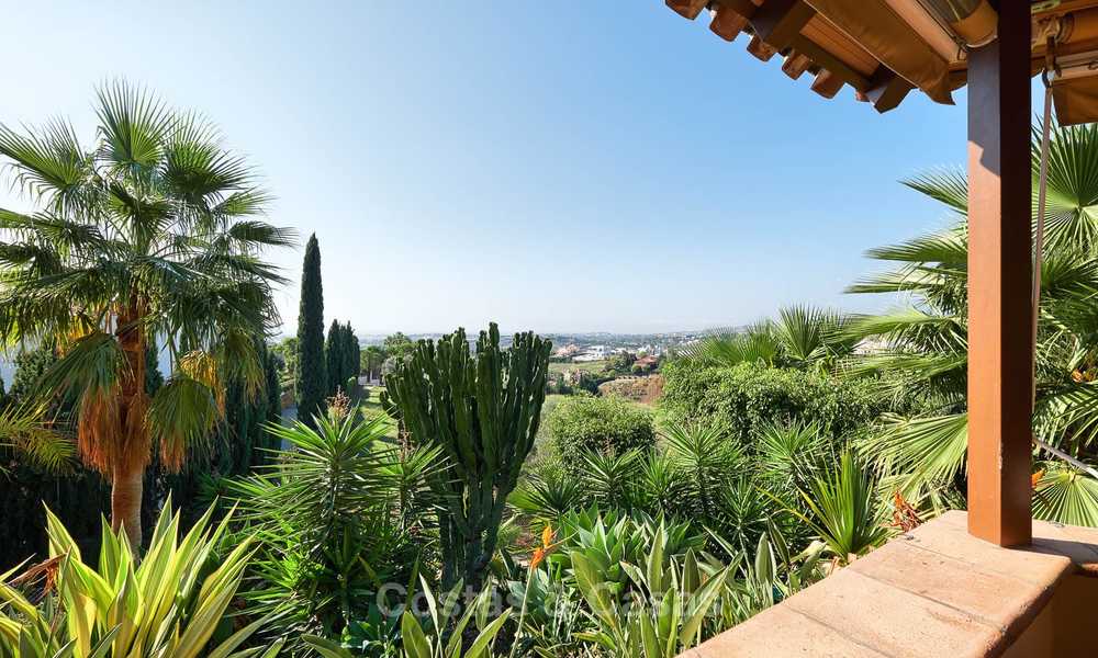 Magnífica villa de lujo de estilo rústico con impresionantes vistas al mar y a la montaña – Valle del golf, Nueva Andalucia, Marbella 7249