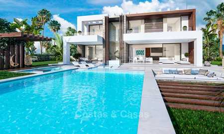 Atractiva villa de lujo de nueva construcción con vistas panorámicas al mar en venta, Manilva, Costa del Sol 7302