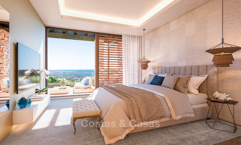 Villas de lujo ecológicas en venta con impresionantes vistas al mar y al valle, Benahavis - Marbella 7487