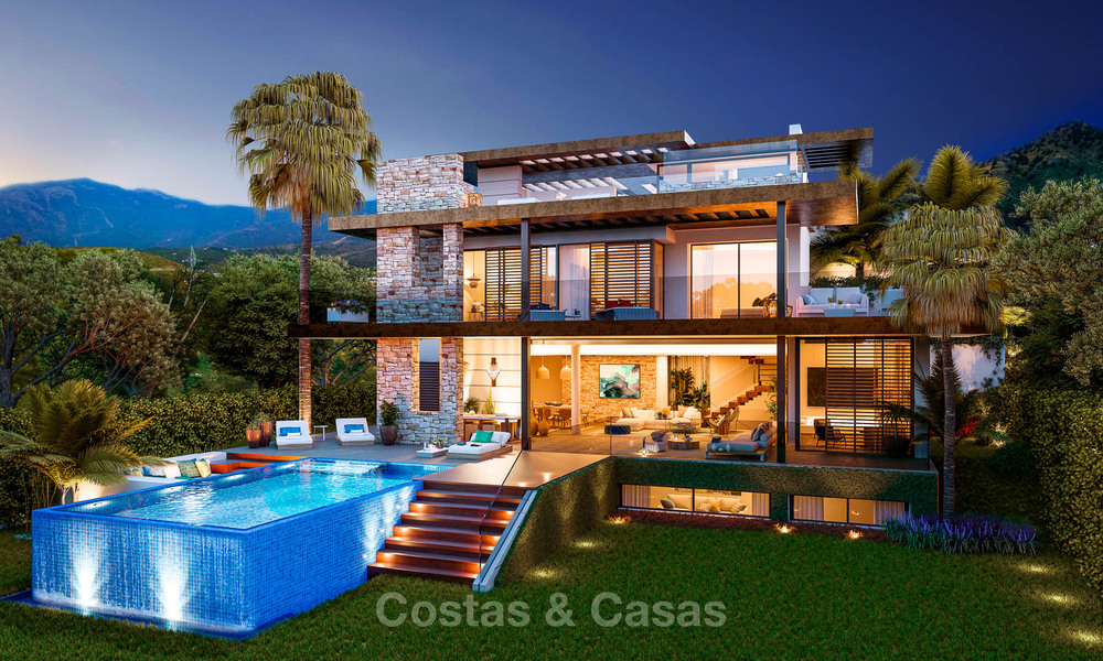 Villas de lujo ecológicas en venta con impresionantes vistas al mar y al valle, Benahavis - Marbella 7491
