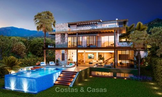 Villas de lujo ecológicas en venta con impresionantes vistas al mar y al valle, Benahavis - Marbella 7491 
