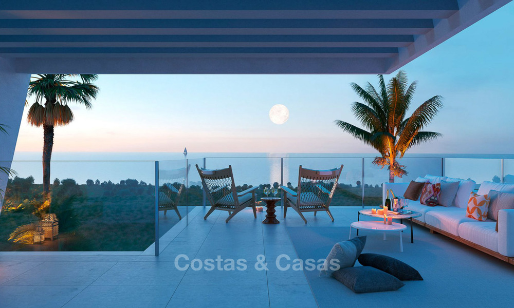 Impresionantes adosados de estilo contemporáneo con vistas al mar en una prestigiosa urbanización en venta, Mijas, Costa del Sol. 7631