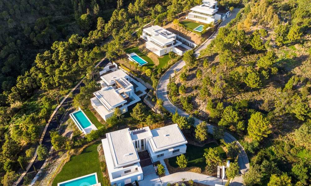 Nuevas villas de lujo contemporáneas con vistas al mar en venta, en una urbanización exclusiva en Benahavis - Marbella 21662
