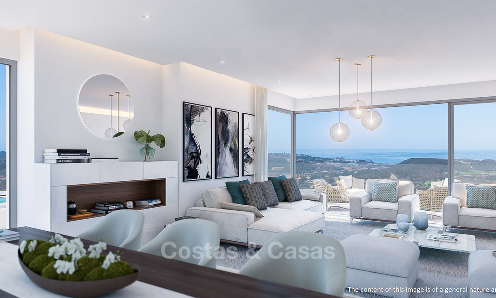 Nuevos y modernos apartamentos en primera línea de golf con vistas al mar en venta en un resort de lujo en La Cala, Mijas 7785