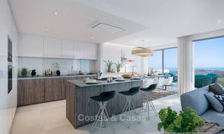 Nuevos y modernos apartamentos en primera línea de golf con vistas al mar en venta en un resort de lujo en La Cala, Mijas 7788 