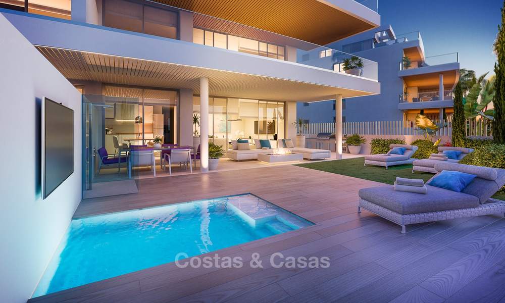 Nuevos y modernos apartamentos en primera línea de golf con vistas al mar en venta en un resort de lujo en La Cala, Mijas 8968