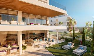 Nuevos y modernos apartamentos en primera línea de golf con vistas al mar en venta en un resort de lujo en La Cala, Mijas 8969 
