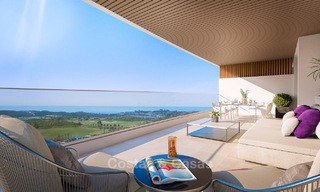 Nuevos y modernos apartamentos en primera línea de golf con vistas al mar en venta en un resort de lujo en La Cala, Mijas 8970 