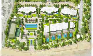 Nuevas villas de lujo en primera línea de playa en venta en un exclusivo complejo, New Golden Mile, Marbella 7901 