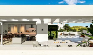 Deliciosos y modernos apartamentos en primera línea de golf en venta en un exclusivo complejo nuevo, Casares, Costa del Sol. 8042 