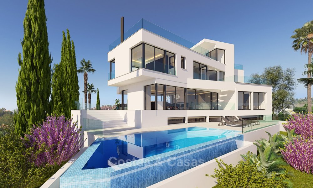 Exquisita villa de lujo contemporánea con magníficas vistas en venta, lista para ser habitada en Benahavis - Marbella 8316