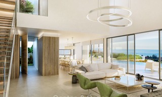 Lujosa y llamativa villa de diseño con increíbles vistas al mar en venta, primera línea de golf, lista para entrar a vivir – Benahavis - Marbella 8468 