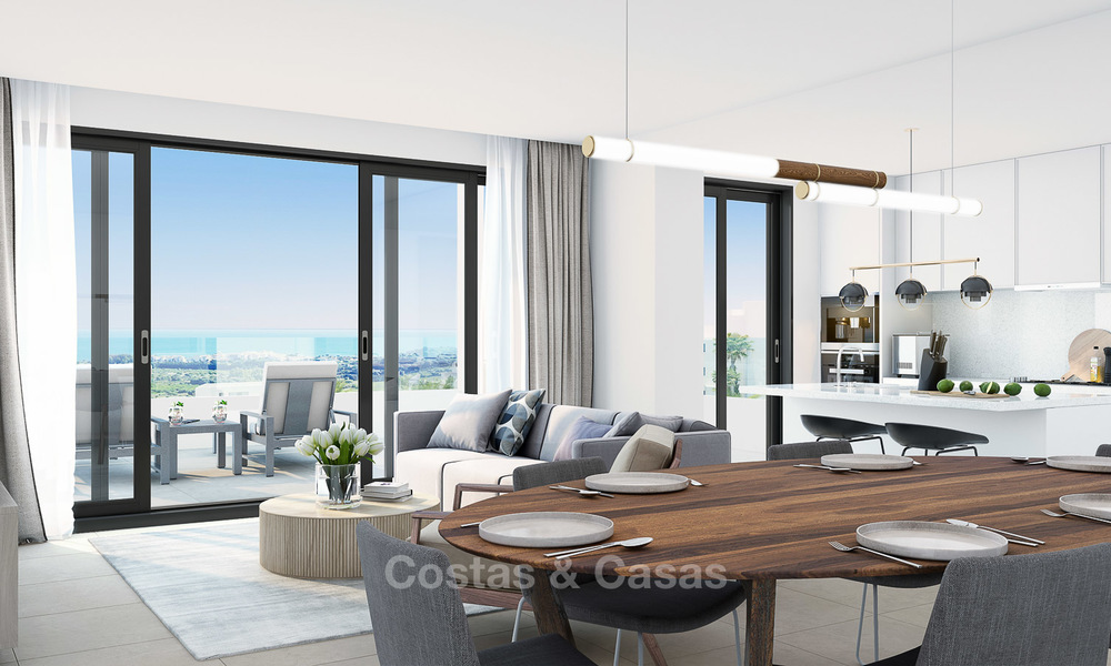 Apartamentos de lujo modernos y a estrenar con vistas al mar en venta en Estepona 9195