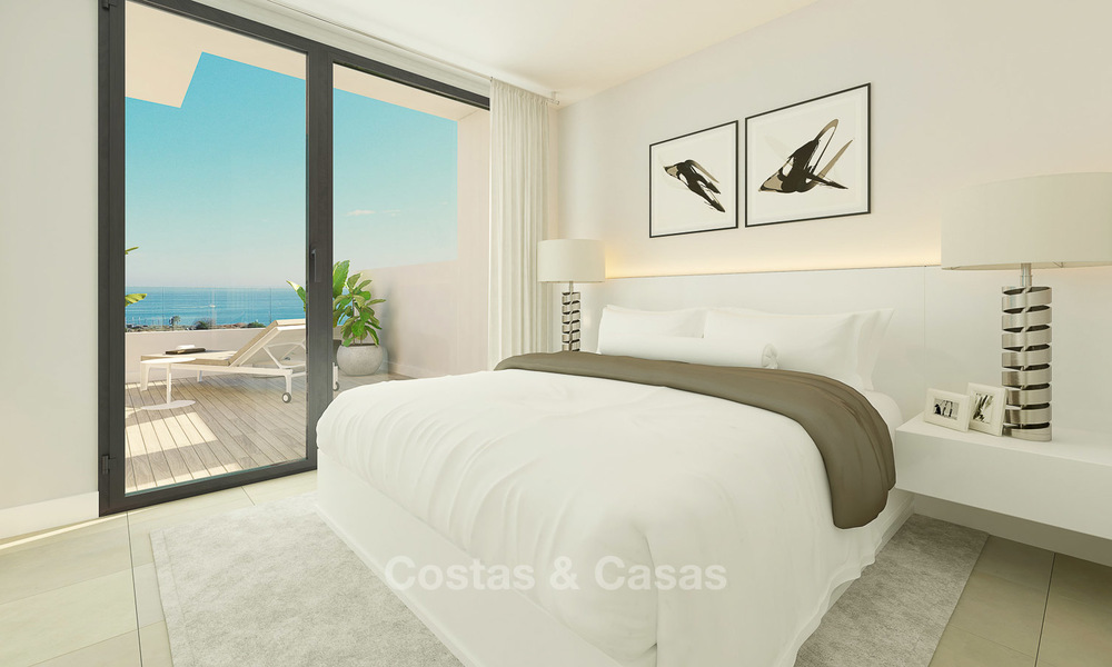 Impresionantes apartamentos nuevos contemporáneos con vistas al mar en venta, a poca distancia de la playa – Estepona Oeste 9464