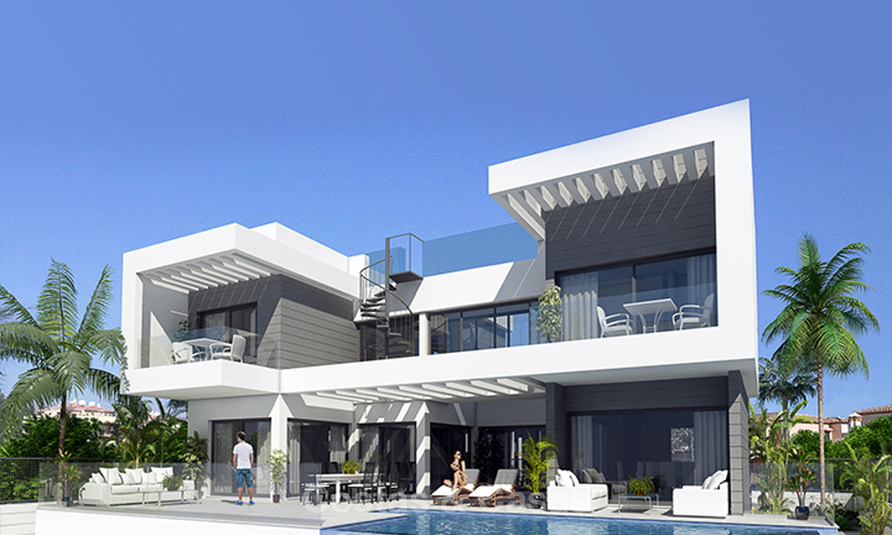 Hermosas villas de lujo contemporáneas de nueva construcción con vistas al mar en venta - Mijas, Costa del Sol 9959