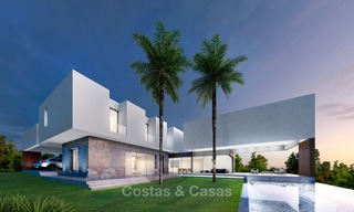 Villa de lujo contemporánea a estrenar con vistas panorámicas al mar en venta, en un exclusivo resort de golf en Benahavis - Marbella 10096 