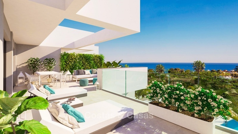 Fantásticos apartamentos de lujo contemporáneos con impresionantes vistas al mar en venta, a poca distancia de la playa en La Duquesa – Manilva - Costa del Sol 10825 