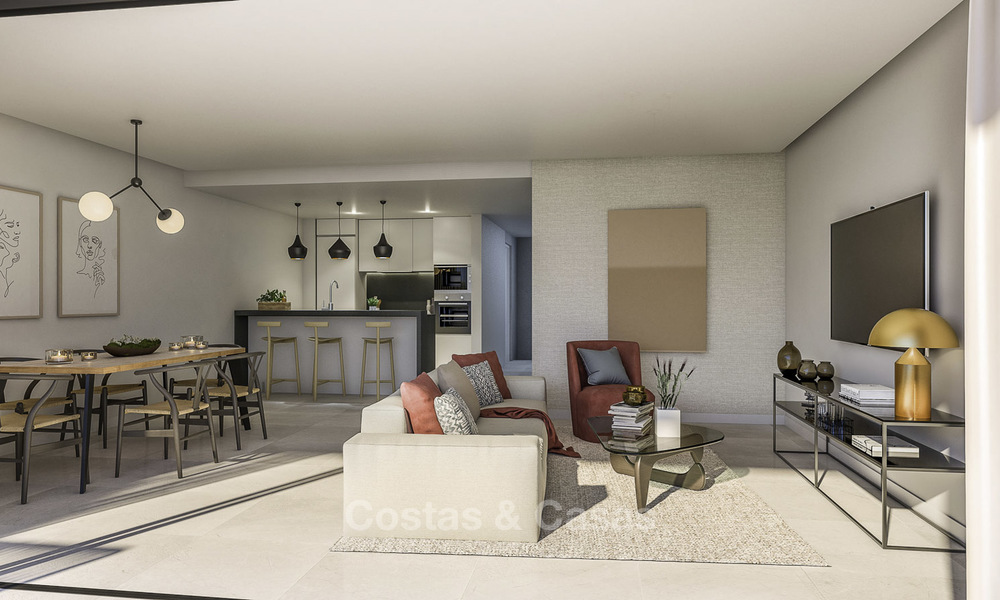 Apartamentos de lujo modernos y a estrenar con vistas al mar en venta en primera línea de golf - Marbella Este 11613