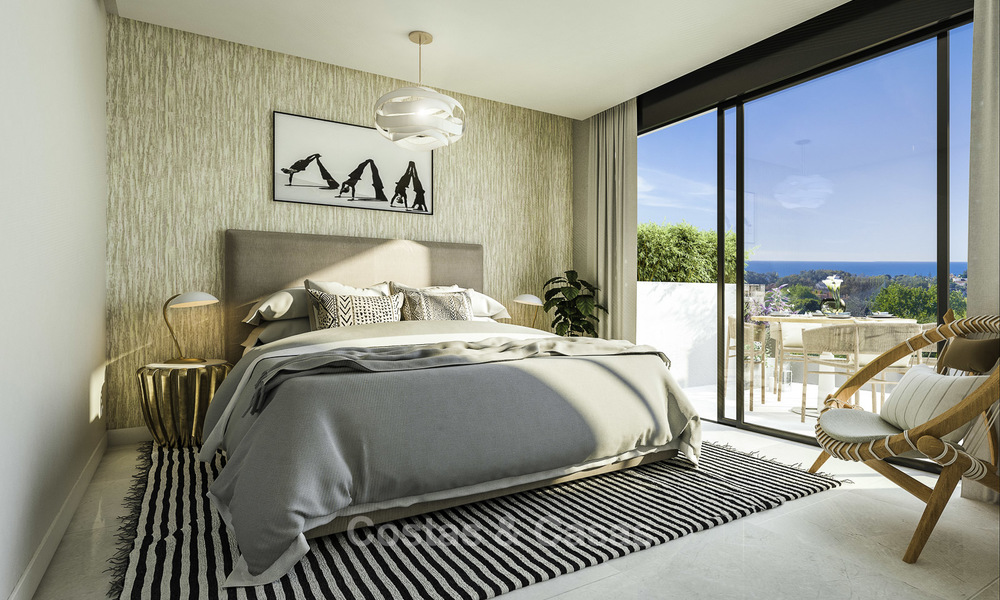 Apartamentos de lujo modernos y a estrenar con vistas al mar en venta en primera línea de golf - Marbella Este 11608
