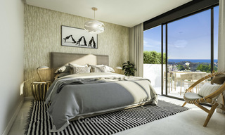 Apartamentos de lujo modernos y a estrenar con vistas al mar en venta en primera línea de golf - Marbella Este 11608 