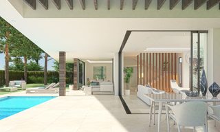 Nueva e innovadora villa de lujo en estilo moderno en venta en la playa de Elviria - Este de Marbella 11692 