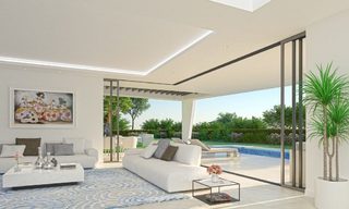 Nueva e innovadora villa de lujo en estilo moderno en venta en la playa de Elviria - Este de Marbella 11695 