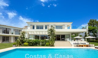 Prestigiosa villa de lujo con excepcionales vistas al mar en venta, primera línea de golf y lista para ser habitada en Nueva Andalucia - Marbella 57159 