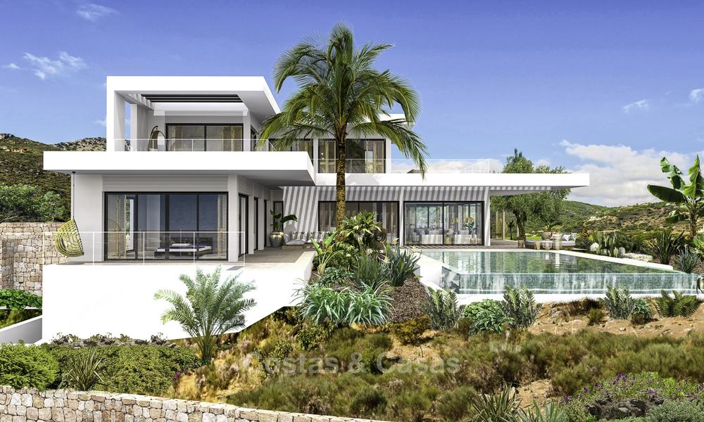Villa de lujo moderna a estrenar con vistas panorámicas al mar en venta en Benahavis - Marbella 12526