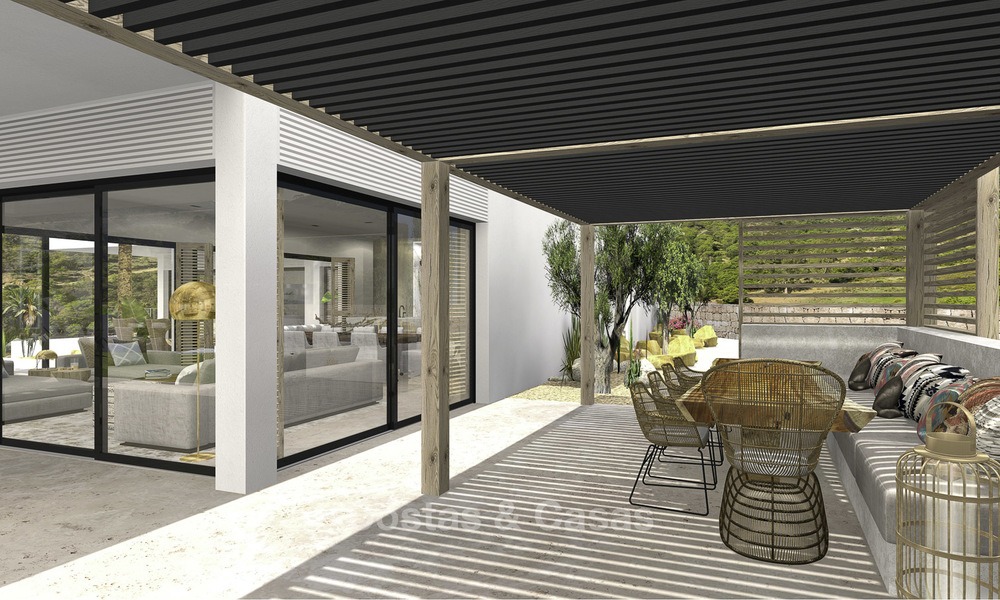 Villa de lujo moderna a estrenar con vistas panorámicas al mar en venta en Benahavis - Marbella 12536