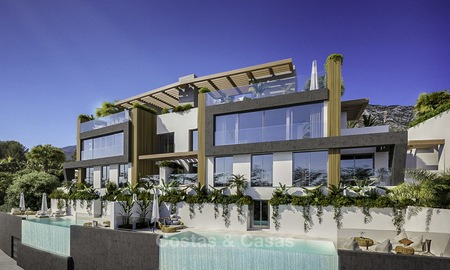 Modernas casas adosadas de lujo con impresionantes vistas al mar en venta en el Valle del Golf – Benahavis – Marbella 12967