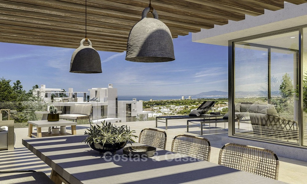 Nuevos y modernos apartamentos de lujo y áticos dúplex en venta, Cabopino, Este de Marbella 14310