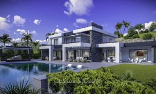 Preciosa villa moderna y contemporánea con vistas al mar, en venta en el Valle del Golf, Nueva Andalucia - Marbella 14466 