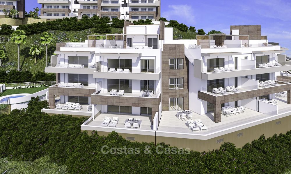 Modernos apartamentos y áticos de lujo en venta en un prestigioso resort de golf en Mijas - Costa del Sol 16654