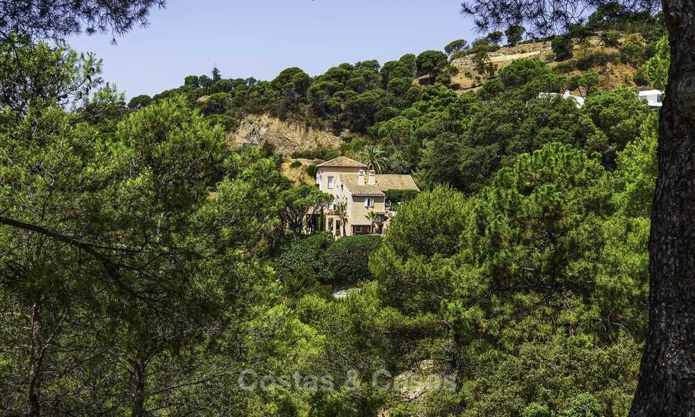 Encantadora villa de estilo rústico y casa de invitados con vistas al mar en venta en El Madroñal - Marbella 16077