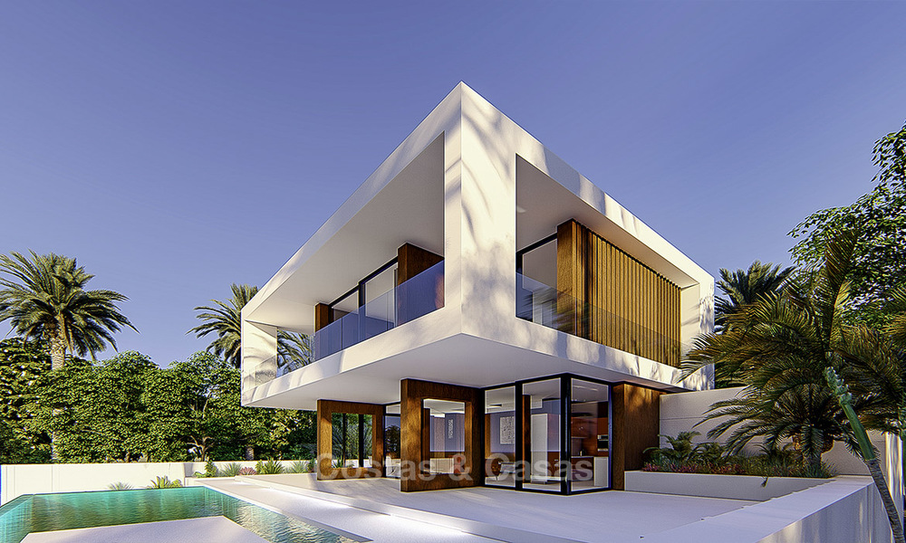 Nueva villa moderna en primera línea de golf en venta en un complejo de golf de calidad en Estepona 16389