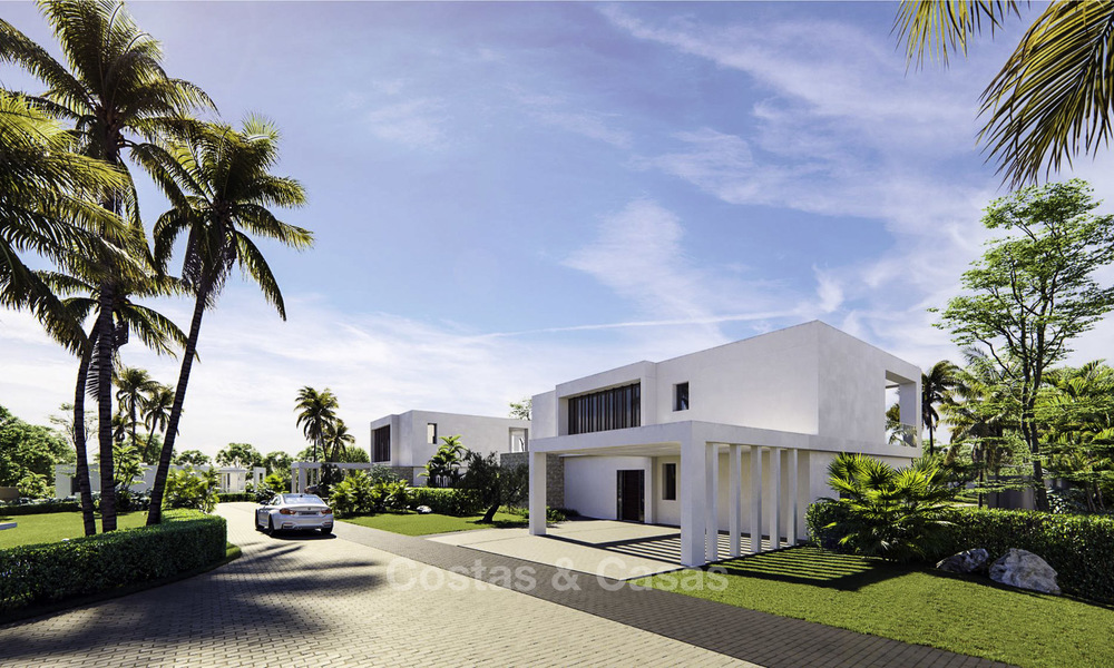 Nuevas villas modernas de lujo con vistas al mar en venta, en un prestigioso complejo de golf en Marbella Este 16425