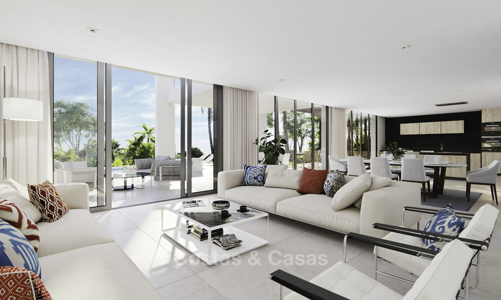 Nuevas villas modernas de lujo con vistas al mar en venta, en un prestigioso complejo de golf en Marbella Este 16430