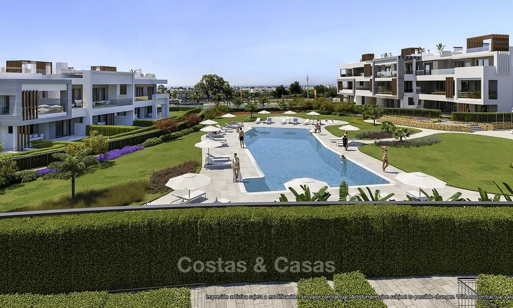 Atractivos y modernos apartamentos a la venta, a poca distancia de la playa y de los servicios, entre Estepona y Marbella 17352