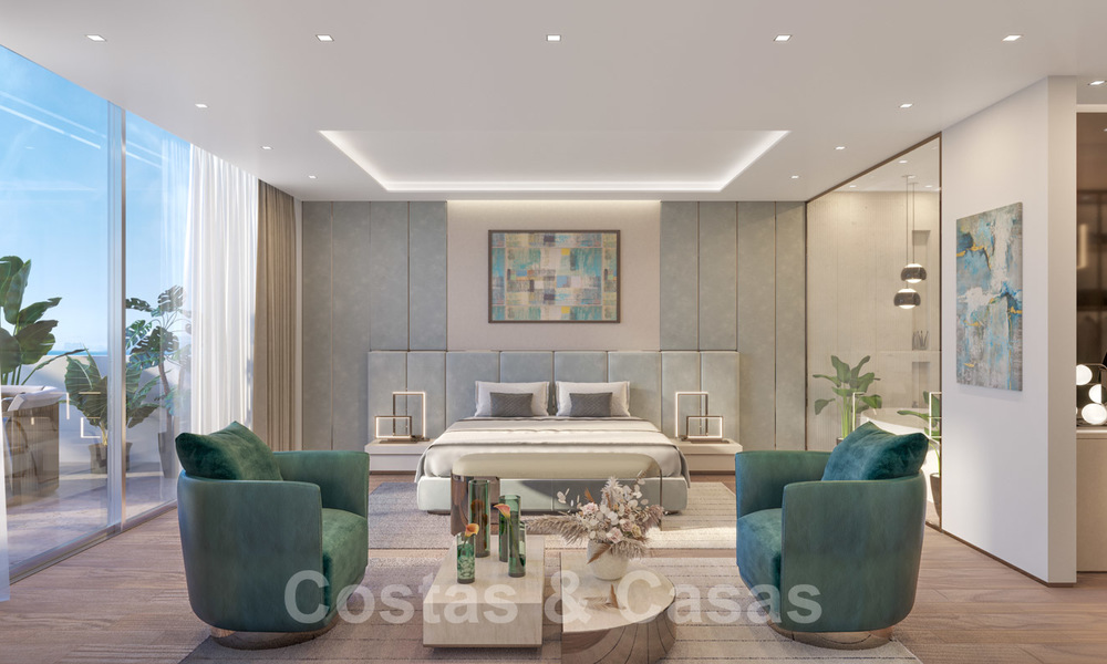 Exclusivo, apartamentos y áticos modernos de superlujo a la venta en la Milla de Oro, Marbella 28197