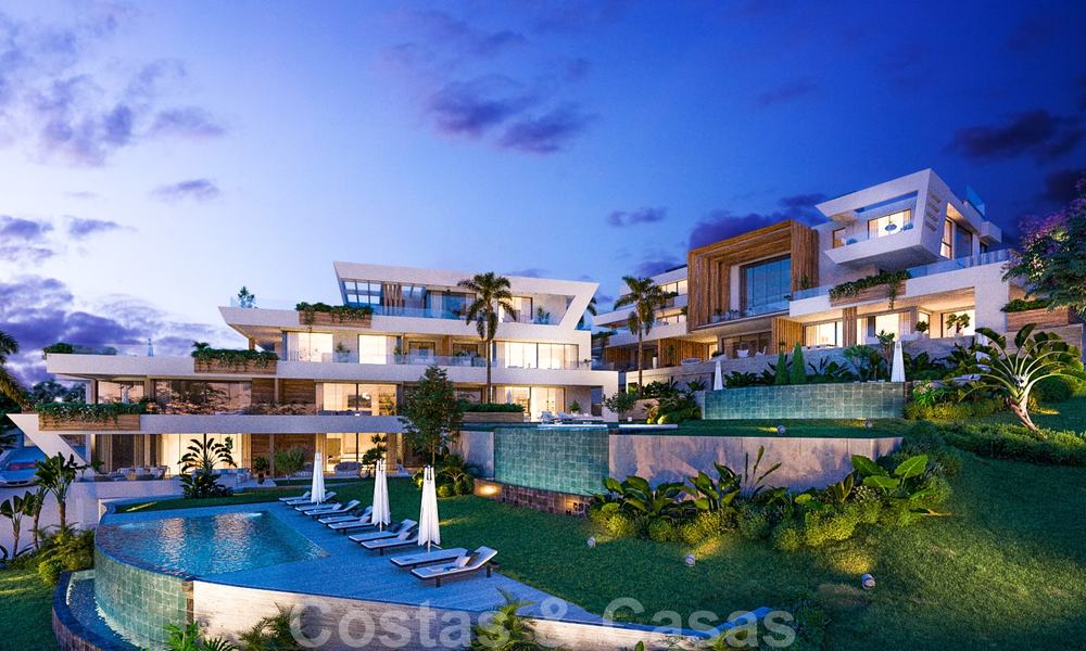 Nuevos apartamentos modernos de lujo con increíbles vistas al mar en venta, en primera línea de golf en Marbella Este 19936