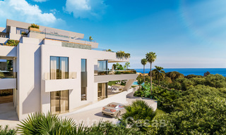 Nuevos apartamentos modernos de lujo con increíbles vistas al mar en venta, en primera línea de golf en Marbella Este 19937 